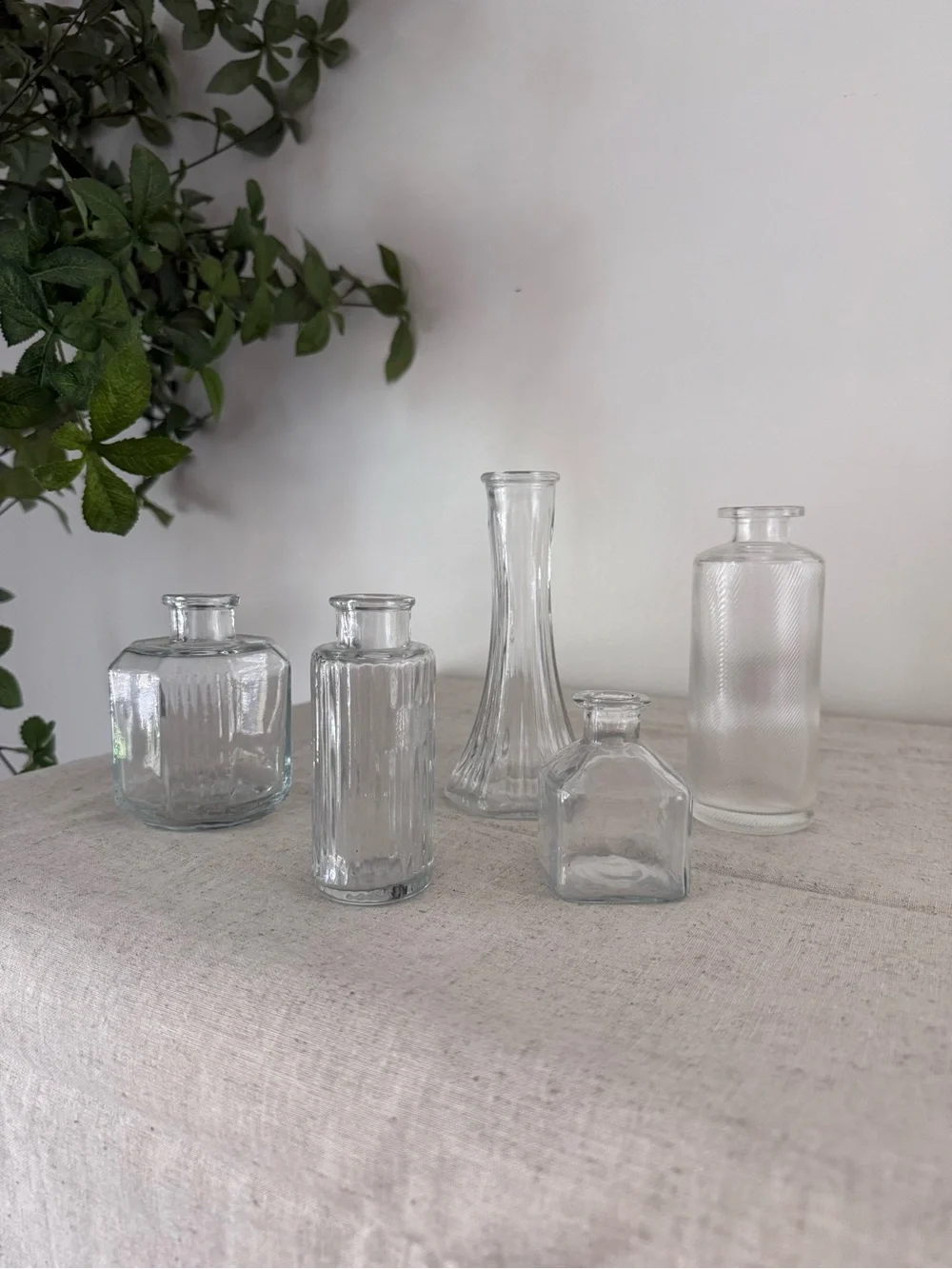 Hearth & Hand Clear Glass Decorative Bud Vase Collection